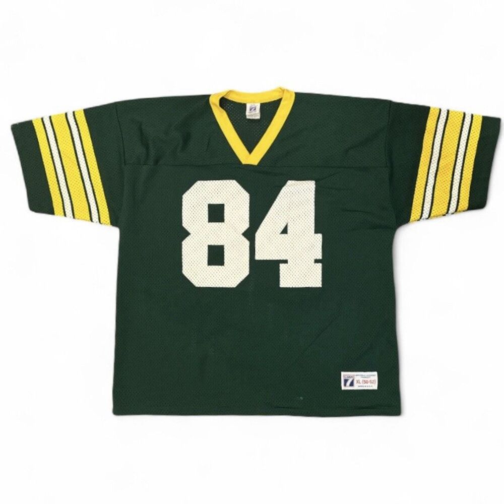 Vintage Logo 7 Football Jersey Green Bay Packers XL Sterling Sharpe #84 NFL 90s
